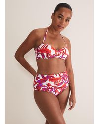 Phase Eight - Leaf Print Bikini Top - Lyst
