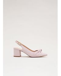Phase Eight - Knot Front Block Heel Slingback - Lyst