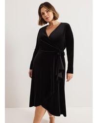 Phase Eight - Julia Velvet Wrap Dress - Lyst