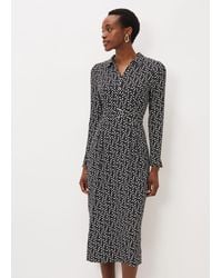 Phase Eight - Teigan Abstract Print Midi Dress - Lyst