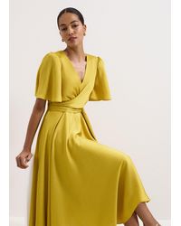 Phase Eight - Petite Abbie Textured Wrap Dress - Lyst