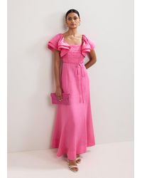 Phase Eight - Rhianna Puff Sleeve Midi Dress - Lyst