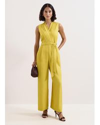 Phase Eight - Petite Taylor Satin Wrap Jumpsuit - Lyst