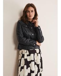 Phase Eight - Myrtle Leather Jacket - Lyst
