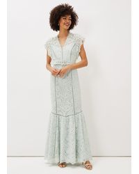 Phase Eight - 's Esmerelda Lace Belted Fishtail Dress - Lyst