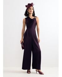Phase Eight - Petite Avril Satin Detail Jumpsuit - Lyst