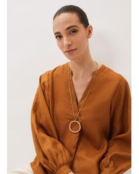 Phase Eight - 's Long Circle Pendant Necklace - Lyst
