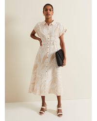 Phase Eight - Mandi Abstract Stripe Shirt Dress - Lyst