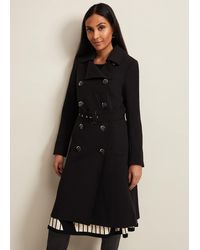 Phase Eight - 's Petite Layana Black Smart Trench Coat - Lyst