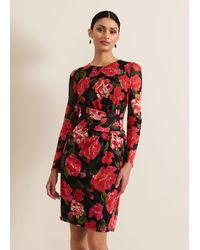 Phase Eight - Roshni Mesh Floral Midi Dress - Lyst