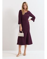 Phase Eight - Petite Sienna Tux Midi Dress - Lyst
