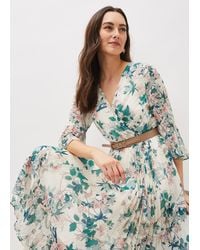 Phase Eight - 's Dani Floral Pleated Midi Dress - Lyst