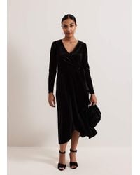 Phase Eight - Petite Julia Velvet Wrap Dress - Lyst