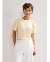 Phase Eight - Arabel Seam Detail Linen Top - Lyst