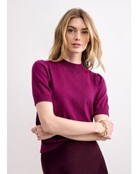 Phase Eight - Charmaine Funnel Neck Puff Sleeve Jumper - Lyst