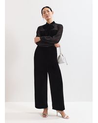 Phase Eight - Magie Velvet Tie Neck Jumpsuit - Lyst