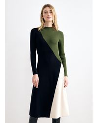 Phase Eight - Julie Colourblock Knit Midi Dress - Lyst