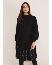 Phase Eight - Marley Metal Work Detail Knit Dress - Lyst