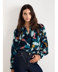 Phase Eight - Lyla Abstract Petal Print Blouse - Lyst