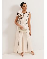 Phase Eight - Petite Lucille Ruffle Tipped Contrast Jumpsuit - Lyst