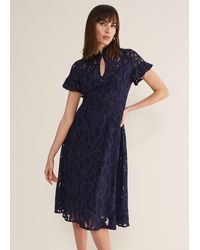 Phase Eight - Lulu Lace Midi Dress - Lyst