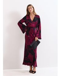 Phase Eight - Rhea Printed Satin Maxi Dress - Lyst
