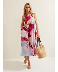 Phase Eight - 's Leila Cotton Floral Midi Dress - Lyst