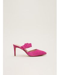 Phase Eight - 's Suede Buckle Backless Heel - Lyst