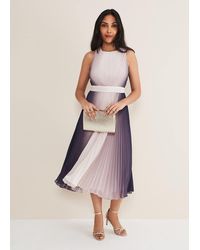 Phase Eight - Petite Simara Ombre Pleated Midi Dress - Lyst