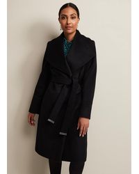 Phase Eight - 's Petite Nicci Black Wool Smart Coat - Lyst