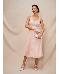 Phase Eight - Kassidy Lace Bodice Pleat Dress - Lyst