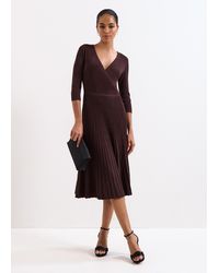 Phase Eight - Mina Shimmer Wrap Midi Dress - Lyst