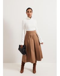 Phase Eight - Trinity Petite Pleated Skirt - Lyst