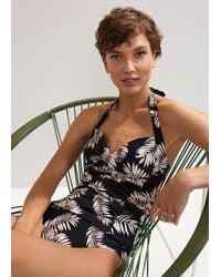 Phase Eight - Palm Print Halterneck Tankini Top - Lyst