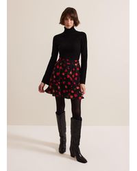 Phase Eight - Ilaria Rose Print Flippy Skirt - Lyst