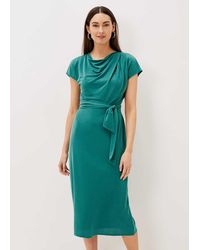 Phase Eight - Kadence Cupro Tie Waist Dress - Lyst