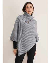 Phase Eight - Button Neck Poncho - Lyst