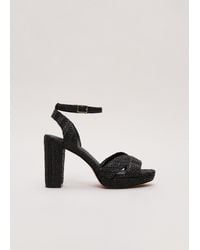 Phase Eight - Raffia Strappy Platform Sandal - Lyst