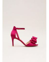 Phase Eight - Satin Bow Trim Sandals - Lyst