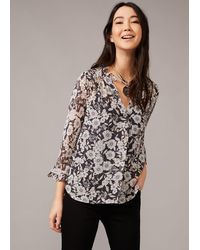 chiffon overlay tops uk