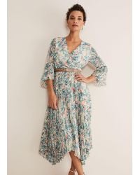 Phase Eight - 's Dani Floral Pleated Midi Dress - Lyst