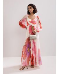 Phase Eight - Reanna Pleated Floral Maxi Dress - Lyst