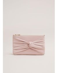 Phase Eight - 's Suede Twist Front Clutch Bag - Lyst