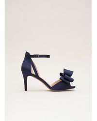 Phase Eight - Satin Bow Sandals - Lyst