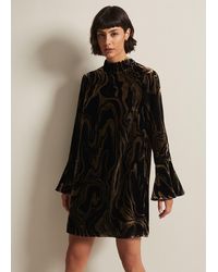Phase Eight - Rayna Velvet Swirl Mini Dress - Lyst