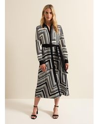 Phase Eight - Pia Striped Midaxi Dress - Lyst