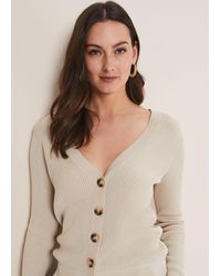 Phase Eight - Caryl Ribbed Cardigan - Lyst