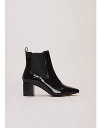 Phase Eight - Leather Patent Ankle Boots - Lyst