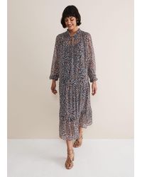 Phase Eight - Penele Chiffon Midi Dress - Lyst
