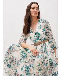 Phase Eight - Dani Floral Pleated Midi Dress - Lyst